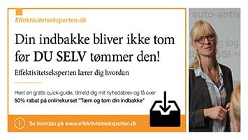 Få styr på din indbakke og spar op til 2 timer OM DAGEN - Effektivitetseksperten.dk - Onlinekursus